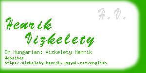 henrik vizkelety business card